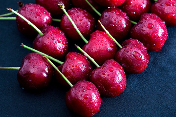 Fresh red cherries
