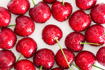 Fresh red cherries