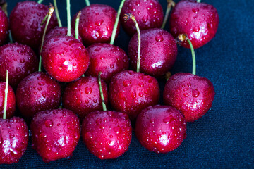 Fresh red cherries