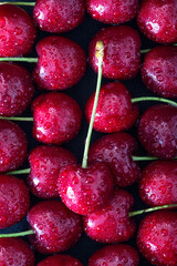 Fresh red cherries