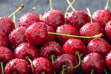 Fresh red cherries
