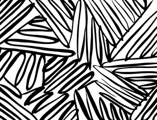 White and black vector. Grunge background. Abstract brush pattern. - 367073158