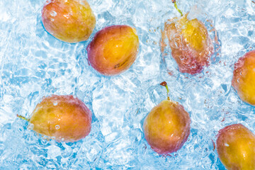 Fresh juicy prunes