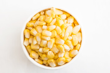 Fresh corn in golden color