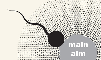 abstract medicine background with spermatozoids. main target concept.