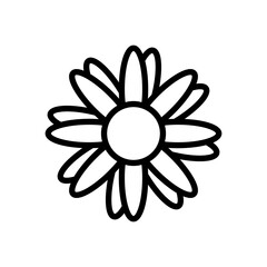 line style icon of flower icon. vector illustration for graphic designer, website, UI isolated on white background. EPS 10