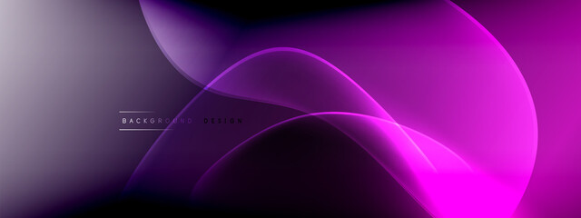 Vector abstract background - liquid bubble shapes on fluid gradient with shadows and light effects. Shiny design template for text