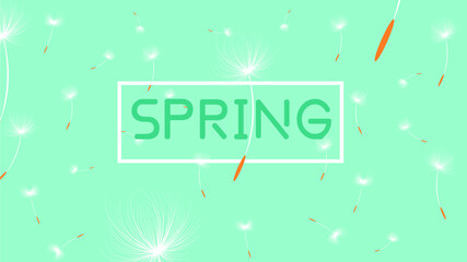 Fototapeta premium Vector dandelion festival poster