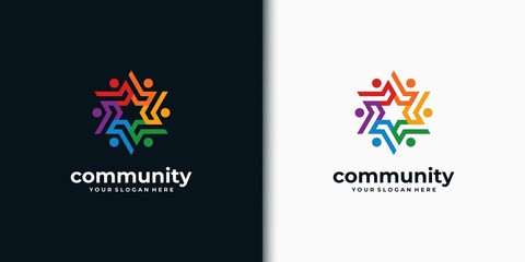 creative Colorful social group logo