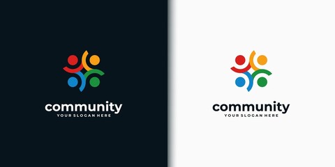 creative Colorful social group logo