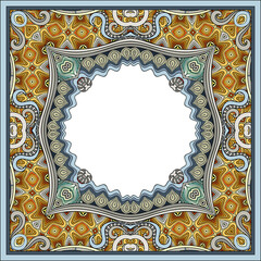 Vector abstract ornamental nature ethnic frame