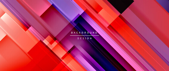 Dynamic lines on fluid color gradient. Trendy geometric abstract background for your text, logo or graphics