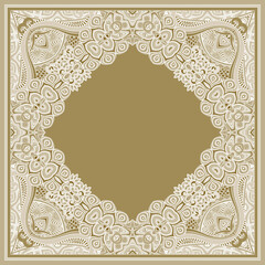 Vector abstract ornamental vintage ethnic frame