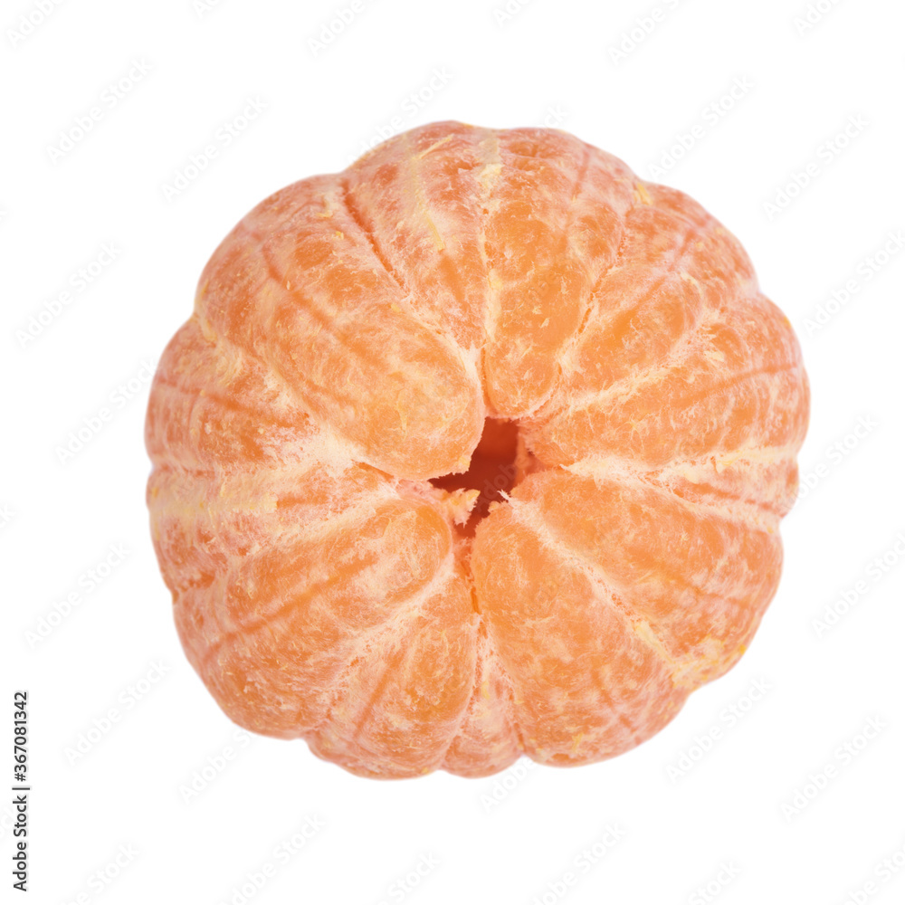 Poster Fresh peeled mandarin isolated