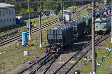 Obraz premium Rail freight cars