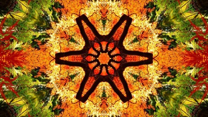 Abstract Hex Kaleidoscopic Fractal Design For Background. Decorative Graphic Illustration with mandala Pattern. Multicolor Symmetrical Modern art for Decorative Phone Wallpaper. Bright Digital Art.