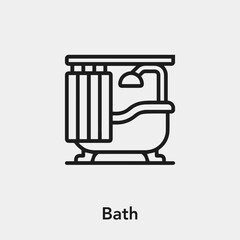 bath icon vector sign symbol