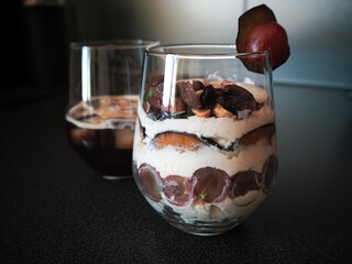 dessert in the cup, ice coffee