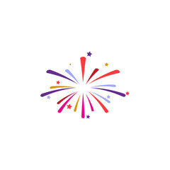 Fototapeta premium Fireworks Logo Template vector symbol