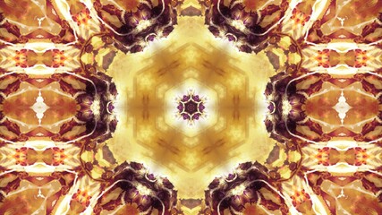 Abstract Hex Kaleidoscopic Fractal Design For Background. Decorative Graphic Illustration with mandala Pattern. Multicolor Symmetrical Modern art for Decorative Phone Wallpaper. Bright Digital Art.