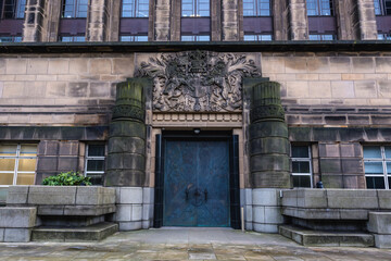 Front view of Saint Andrews House, seat of Scottish Government in Edinburgh city, Scotland, UK