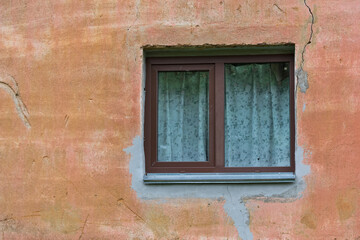 Fototapeta na wymiar Old square window
