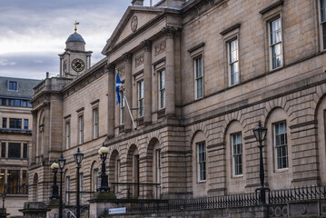 Fototapeta na wymiar Building of National Records of Scotland in HM General Register House in Edinburgh city, Scotland, UK