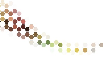 Light Red vector backdrop with hexagons.