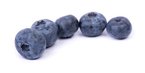 Group of blueberry isolated