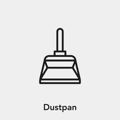 dustpan icon vector sign symbol