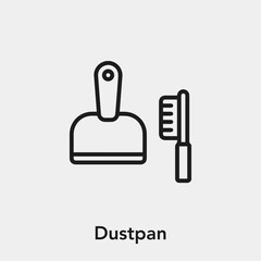 dustpan icon vector sign symbol