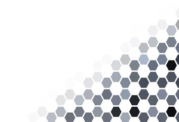 Light Pink, Blue vector background with set of hexagons.