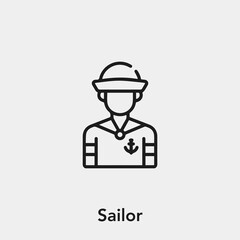 sailor icon vector sign symbol