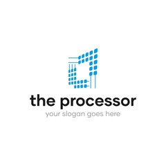Abstract Microchip Processor Logo 
