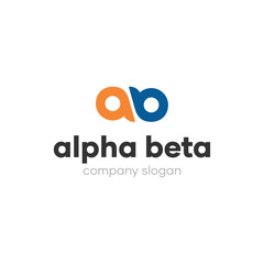 Alpha Beta Infinite Logo Design - obrazy, fototapety, plakaty