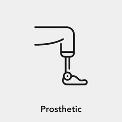 prosthetic icon vector sign symbol