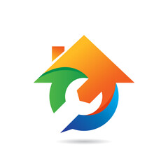 House Repair Logo, Icon, Symbol, Vector, Template