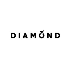 Diamond Luxury Jewelry in Flat Style. Logo Design.
