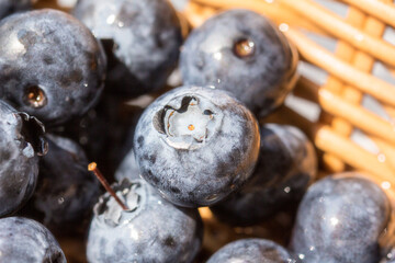 Fresh, plump blueberries