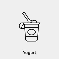 yogurt icon vector sign symbol