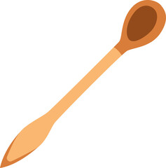 Wooden spoon, vector illustration on isolated background.
