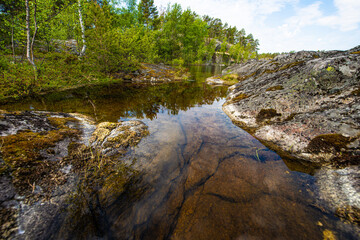 the river in the mountains
