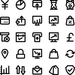 Banking and Finance Line Vector Icons 3
