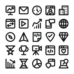 Seo and Digital Marketing Line Vector Icons 5