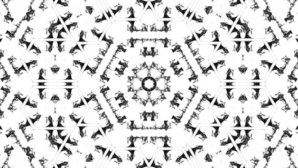 Abstract Hex Kaleidoscopic Fractal Design For Background. Decorative Graphic Illustration with mandala Pattern. Multicolor Symmetrical Modern art for Decorative Phone Wallpaper. Bright Digital Art.