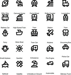 Travel and Places Line Vector Icons 3