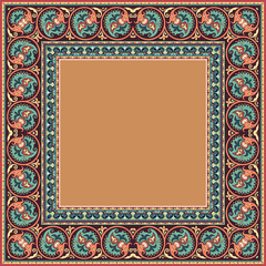 Obraz premium Vector decorative floral ethnic illustration