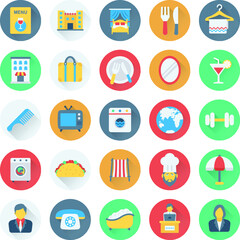Hotel and Restaurant Vector Icons 2