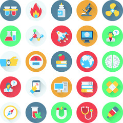 
Science and Technology Colored Vector Icons 2

