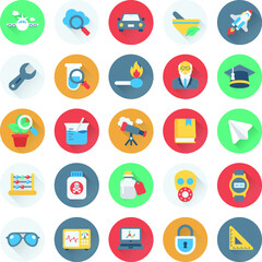 Science and Technology Colored Vector Icons 5